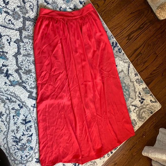 Banana Republic Flowy Maxi Skirt 4 rust